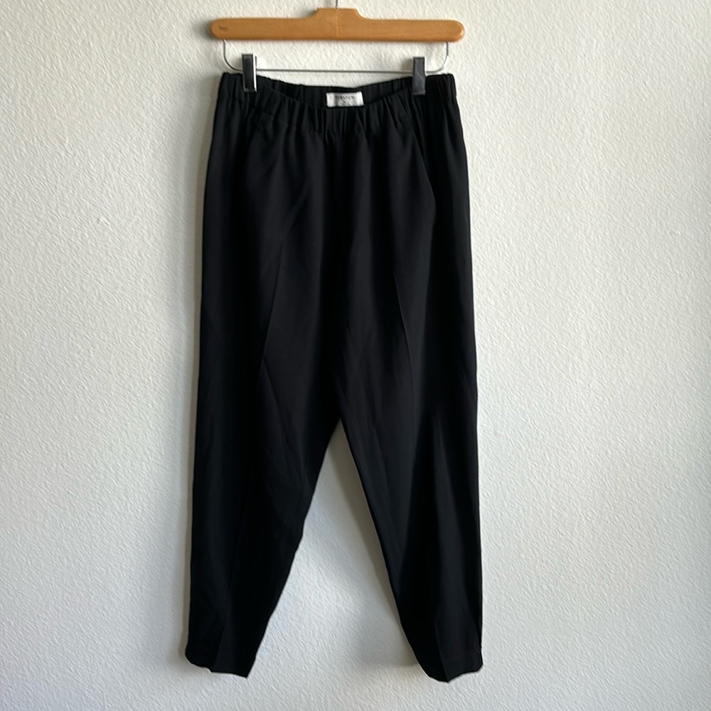 Babaton Classic Minimalist Black Elastic Ankle Pants Size XS